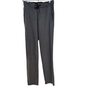 Lululemon Women's On The Fly Pant, Heathered Black, Size 4 Tall, Like New